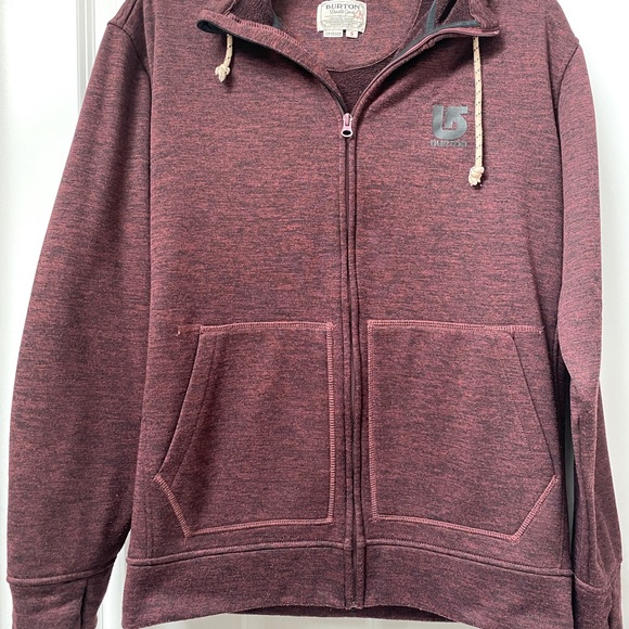 Burton Other - Burton full zip maroon heather with hood men’s S